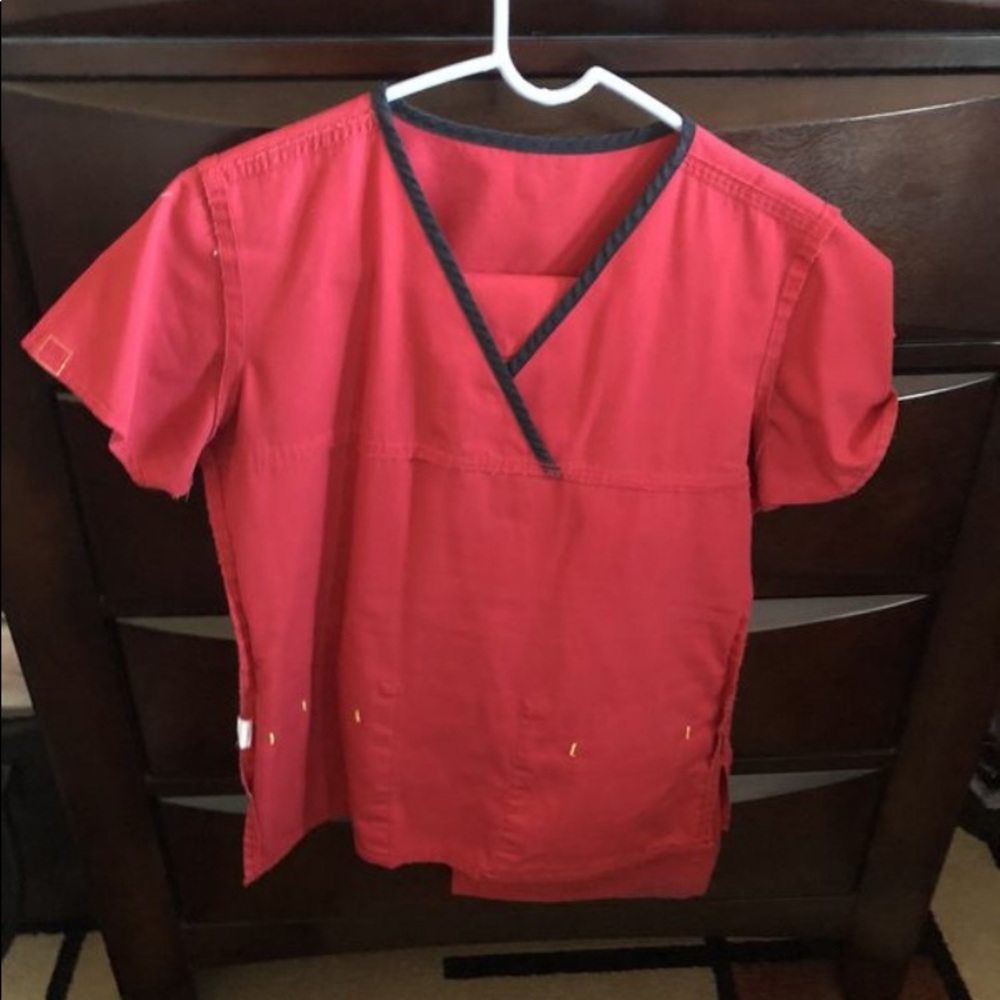 Red scrubs
